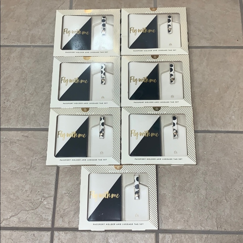 7 “Fly With Me” Passport Holder/Luggage Tag Sets